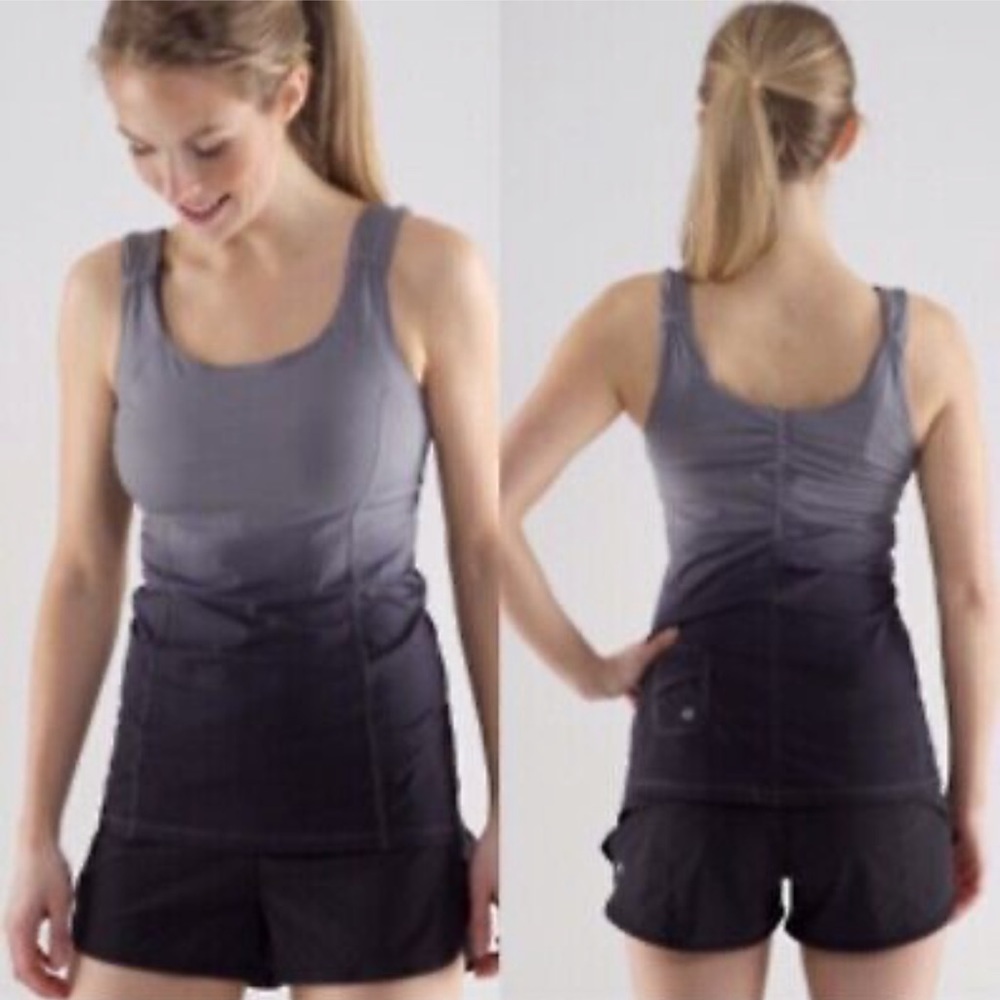 Lululemon Ombre Dip Dye Ruched‎ spirit tank top